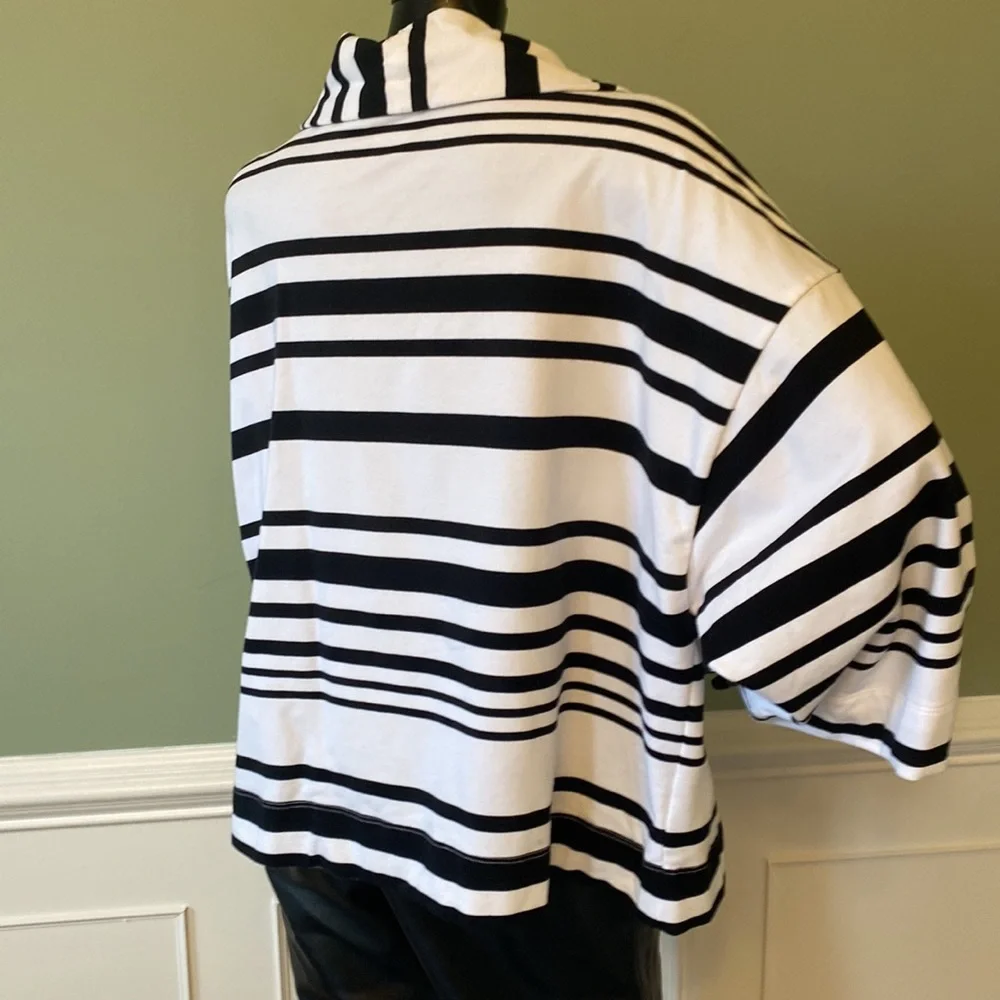 Ruby Rd. Stripped Zipped Jacket - Picture 6 of 7